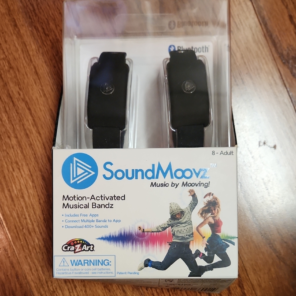 SoundMoovz Black Motion-Activated Musical Bandz